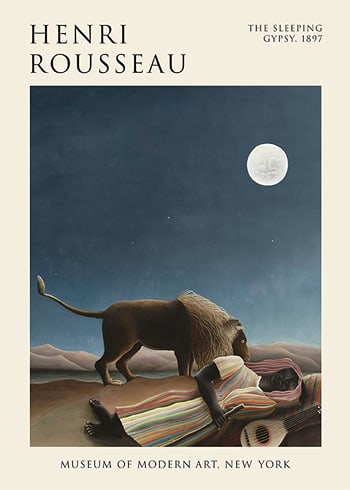 Poster The Sleeping Gypsy By Henri Rousseau