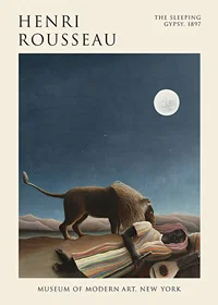 The Sleeping Gypsy By Henri Rousseau-1