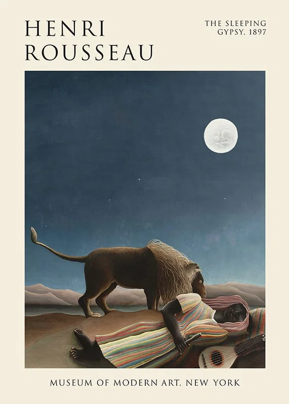 The Sleeping Gypsy By Henri Rousseau-12