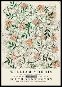 Dense, stylized pattern with winding jasmine vines, white flowers and small green leaves against an olive green background-0