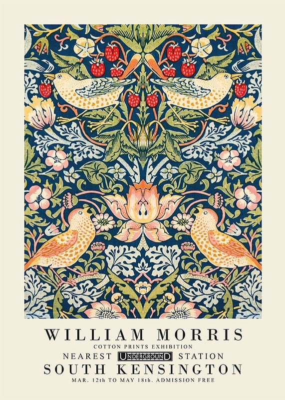 Plakāts William Morris Strawberry Thief