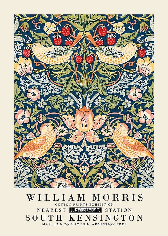 Poster William Morris Strawberry Thief