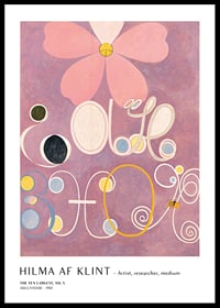 Abstrakt komposition med pastellfärgade former av Hilma af Klint-0