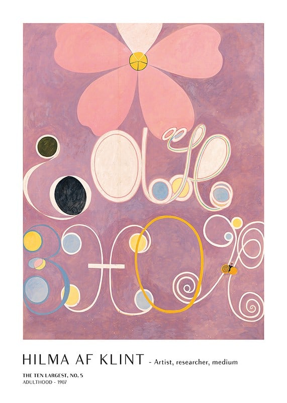 Abstrakt komposition med pastellfärgade former av Hilma af Klint-12