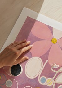 Abstrakt komposition med pastellfärgade former av Hilma af Klint-3