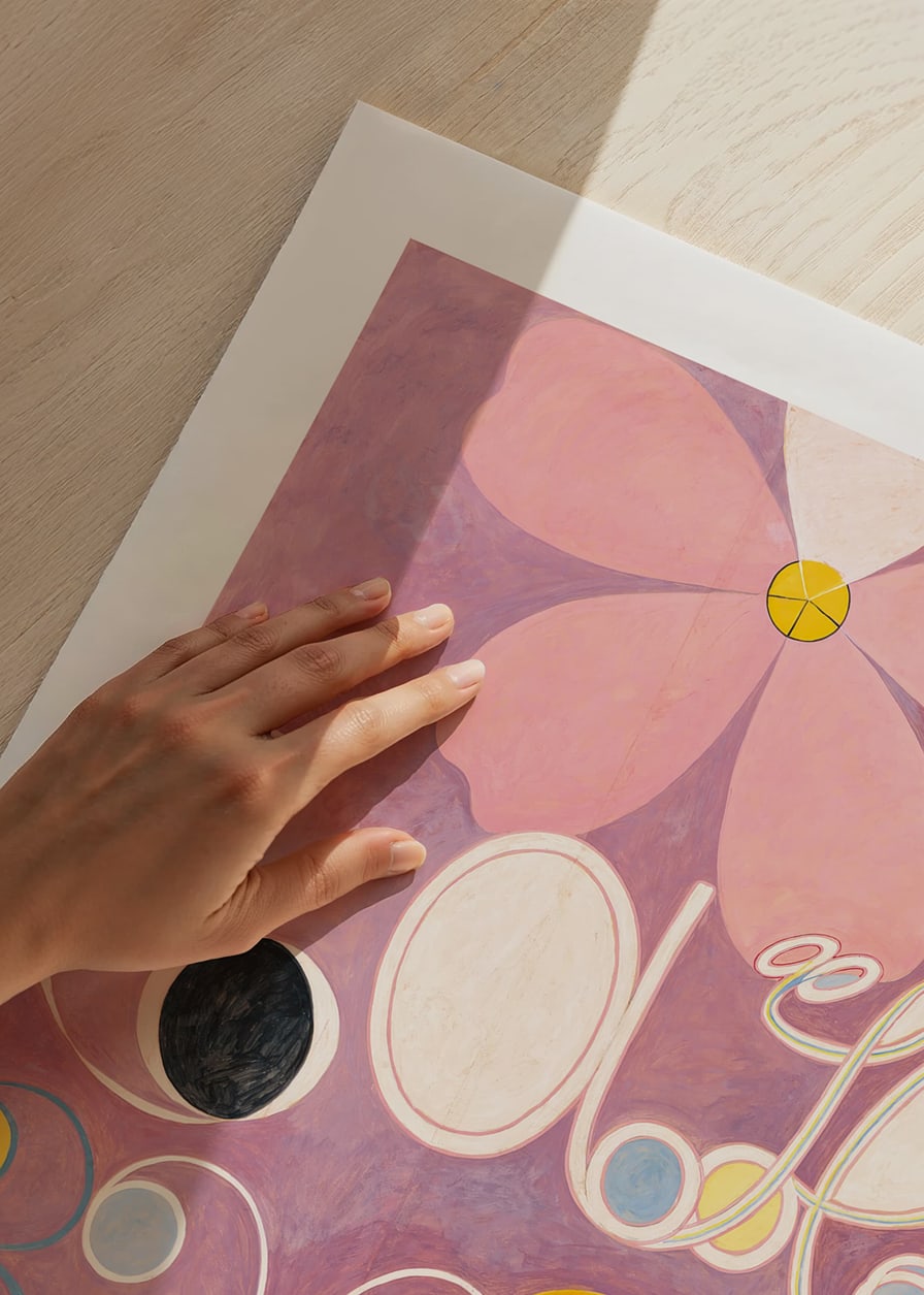 Abstrakt komposition med pastellfärgade former av Hilma af Klint-12