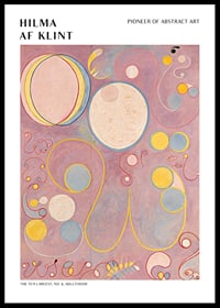 Abstrakta cirklar och spiraler i pastelltoner av Hilma af Klint-0