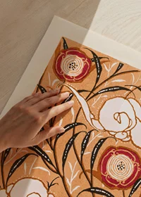 Decorative floral pattern in warm tones by E. A. Seguy-3