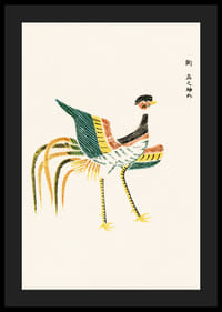 Illustrert trane i grønt, gult og oransje av Taguchi Tomoki-4