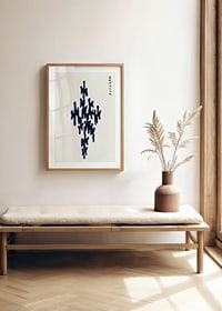 Abstract dark blue shape against light background, Taguchi Tomoki-8