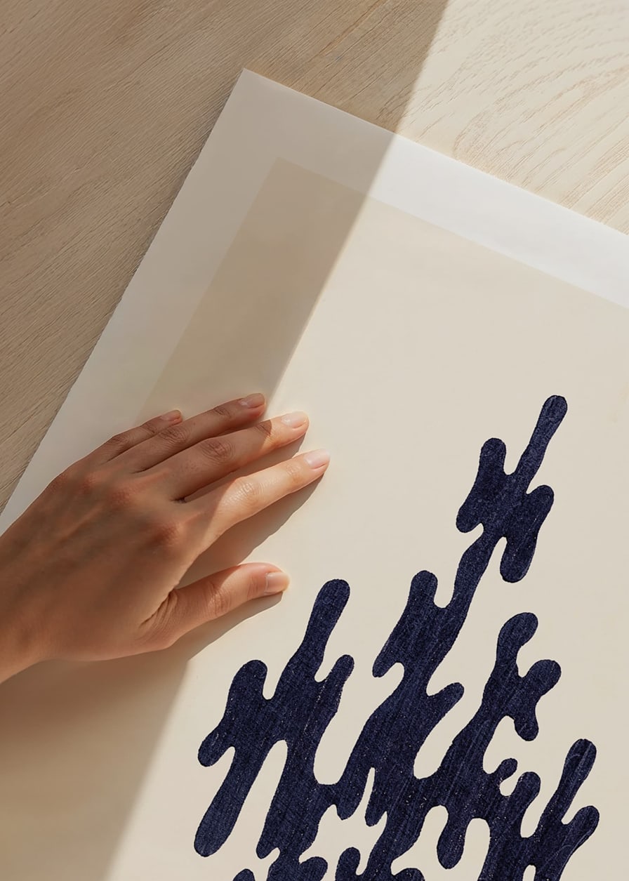 Abstract dark blue shape against light background, Taguchi Tomoki-12