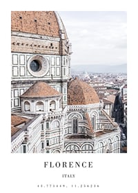 Photograph of Florence Cathedral with terracotta roof and city view-1