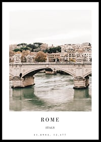 Foto der Brücke über den Tiber in Rom mit hellen Farbtönen-0