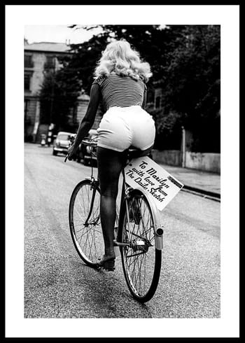 Poster Marilyn Monroe Riding Bicycle