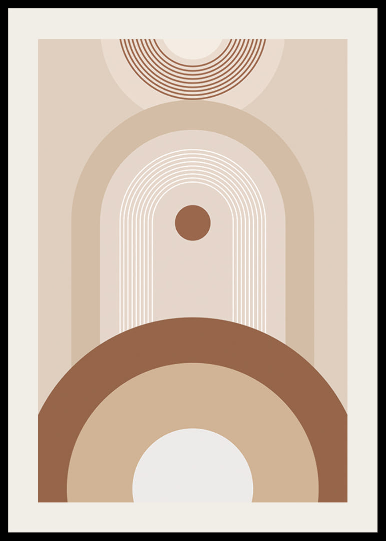 Abstraktné geometrické tvary v béžových a hnedých tónoch-12