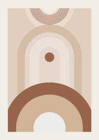 Abstraktné geometrické tvary v béžových a hnedých tónoch-3