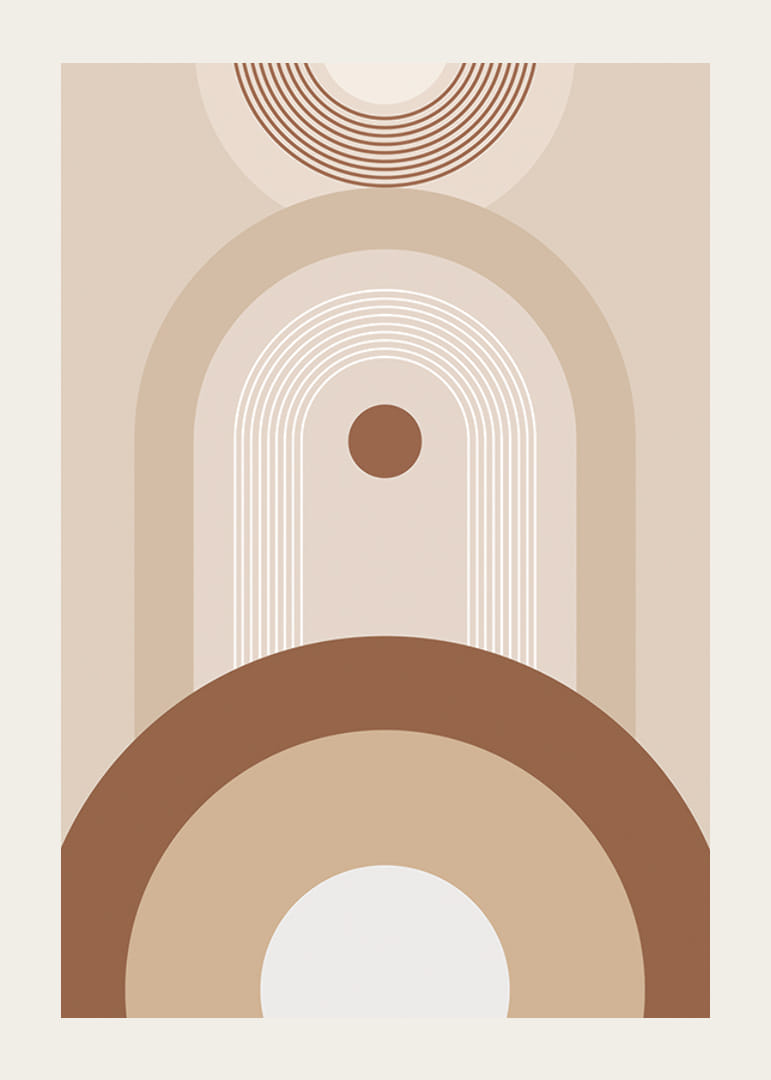 Abstraktné geometrické tvary v béžových a hnedých tónoch-12