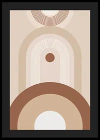 Abstract geometric shapes in beige and brown tones-4