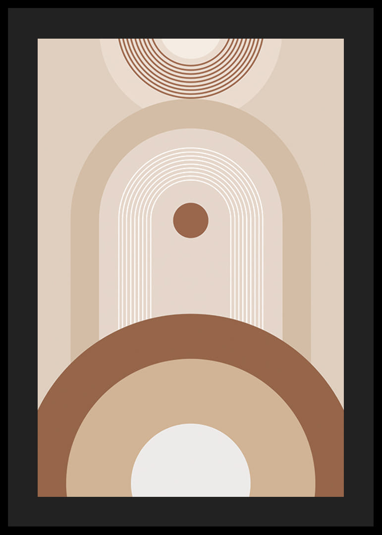 Abstraktné geometrické tvary v béžových a hnedých tónoch-12