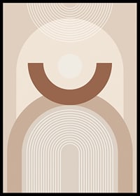 Abstract geometric shapes in beige and brown shades-6