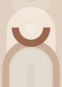 Abstrakta geometriska former i beige och bruna nyanser-7