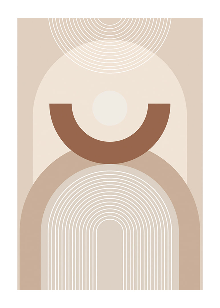 Abstract geometric shapes in beige and brown shades-12