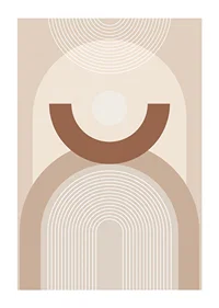 Abstrakta geometriska former i beige och bruna nyanser-1