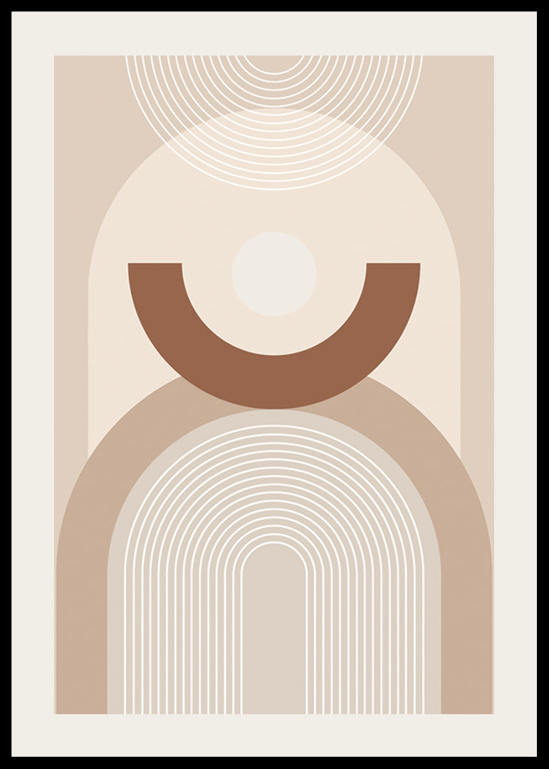 Abstract geometric shapes in beige and brown shades-12
