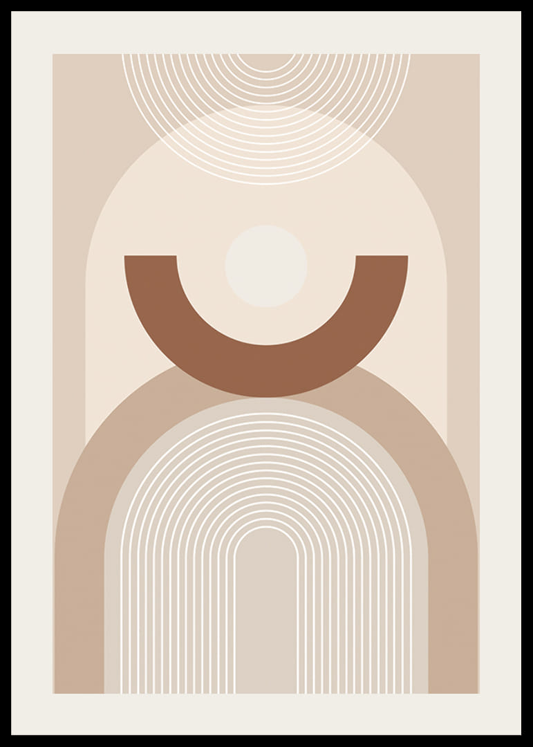 Abstraktné geometrické tvary v béžových a hnedých odtieňoch-12