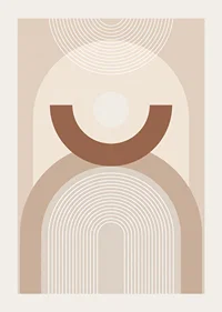 Abstrakta geometriska former i beige och bruna nyanser-3
