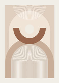 Abstraktné geometrické tvary v béžových a hnedých odtieňoch-3