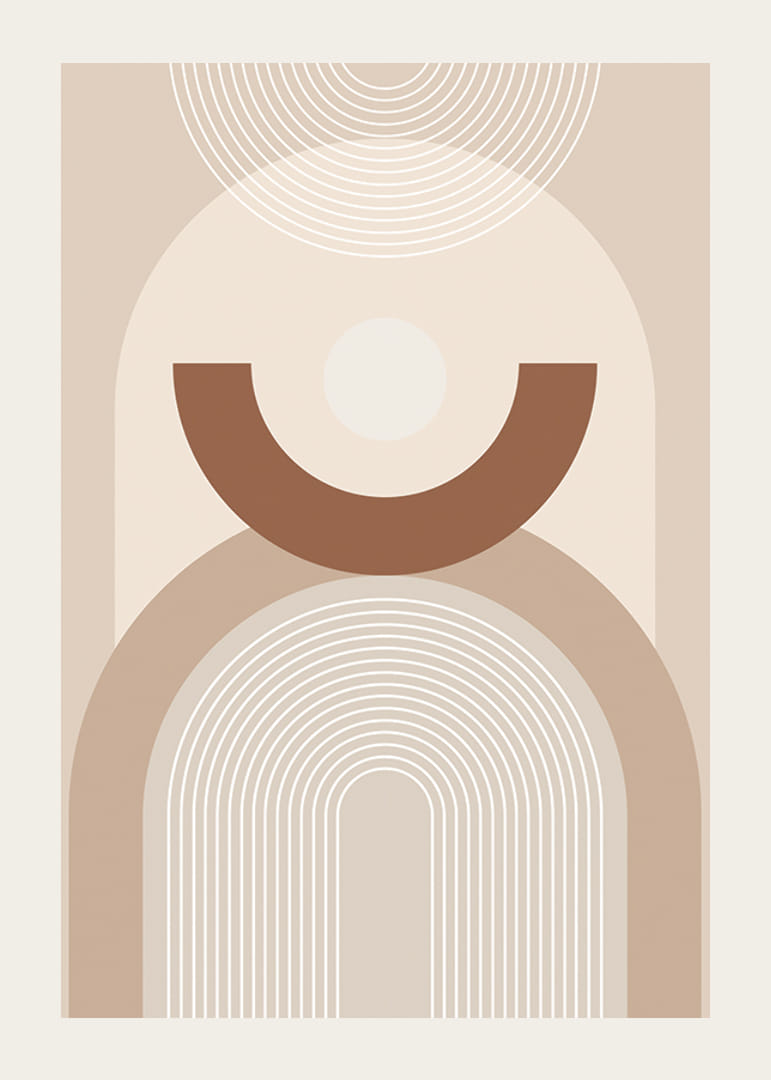 Abstraktné geometrické tvary v béžových a hnedých odtieňoch-12