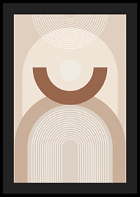 Abstract geometric shapes in beige and brown shades-4