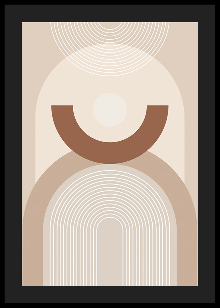 Abstract geometric shapes in beige and brown shades-12
