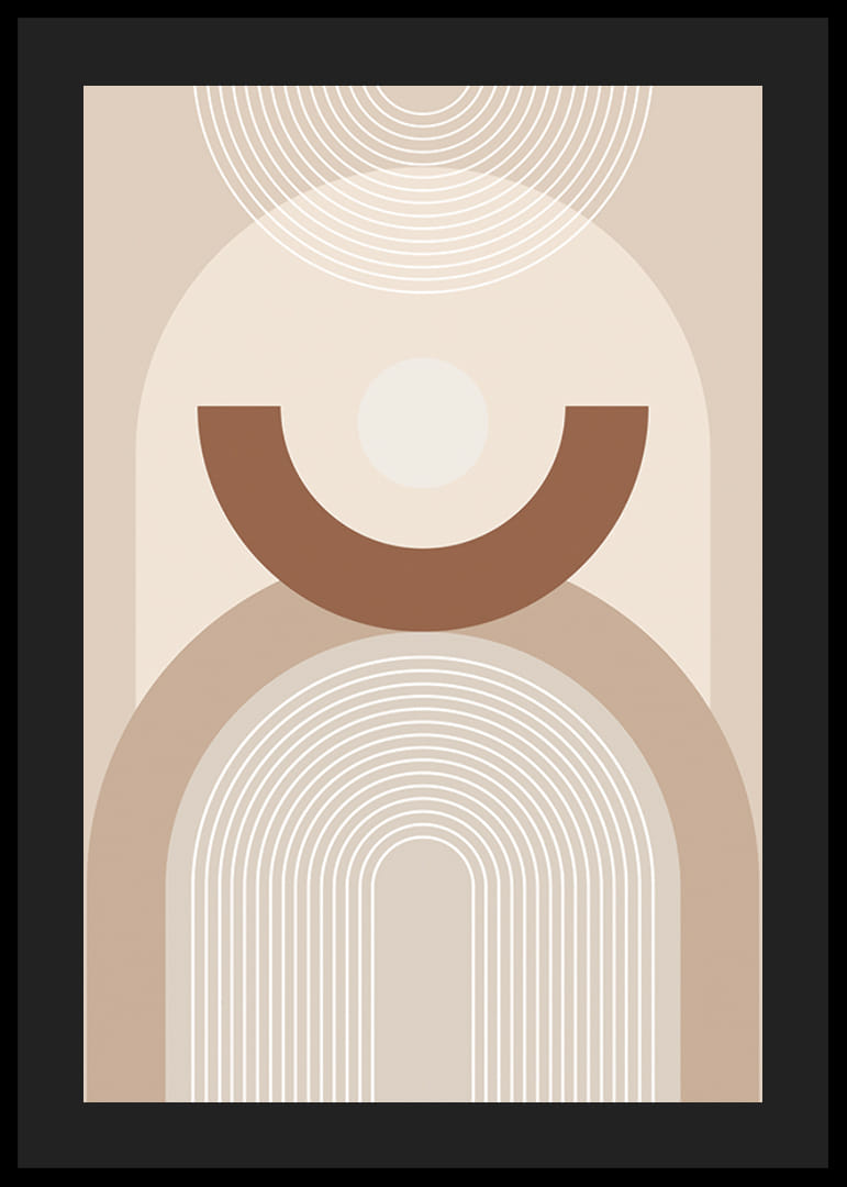 Abstraktné geometrické tvary v béžových a hnedých odtieňoch-12