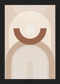 Abstract geometric shapes in beige and brown shades-5