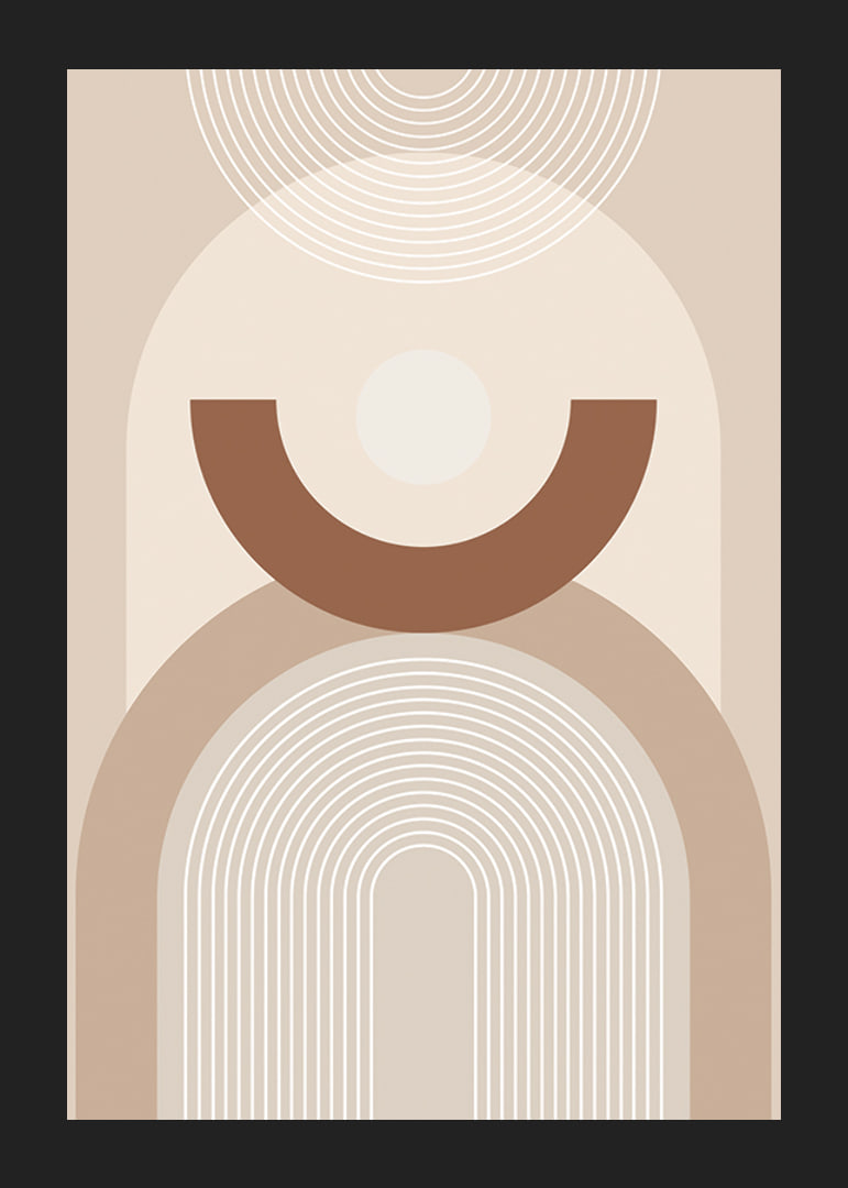 Abstract geometric shapes in beige and brown shades-12