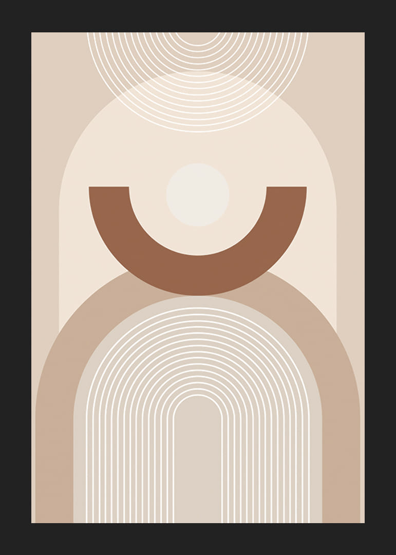 Abstraktné geometrické tvary v béžových a hnedých odtieňoch-12
