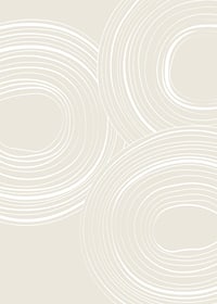 Abstract round lines in white on beige background-7