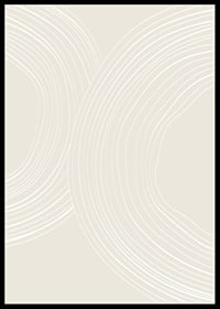 Abstract wavy lines in white on sand-colored background-6
