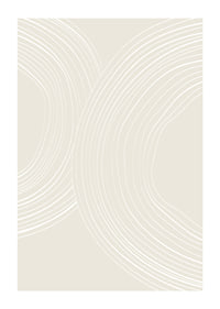 Abstract wavy lines in white on sand-colored background-1
