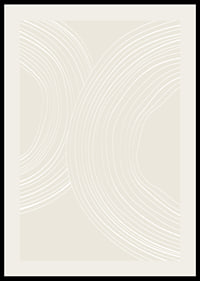 Abstract wavy lines in white on sand-colored background-2