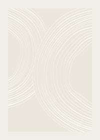 Abstract wavy lines in white on sand-colored background-3