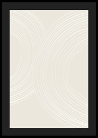 Abstract wavy lines in white on sand-colored background-4