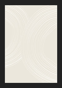 Abstract wavy lines in white on sand-colored background-5