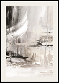 Abstract brush strokes in black, beige and white against light background-2