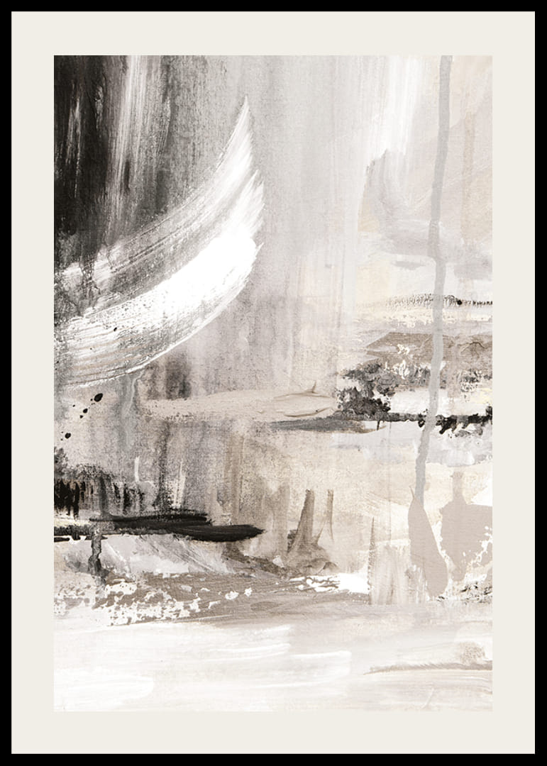 Abstract brush strokes in black, beige and white against light background-12