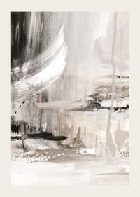 Abstract brush strokes in black, beige and white against light background-3