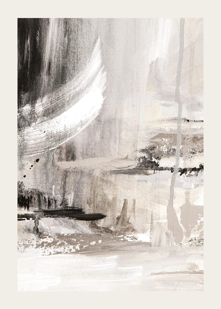 Abstract brush strokes in black, beige and white against light background-12
