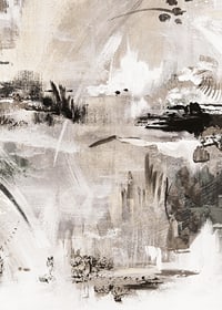 Abstrakti motiivi beigen, mustan ja valkoisen sävyissä pehmeillä siveltimenvedoilla-7